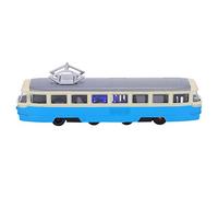 Yusat 1:90 Niños Tire hacia Atrás Coche de Juguete Niños Aleación Simulación Modelo de Coche Decoración con Luz de Sonido (tranvía clásico Azul)