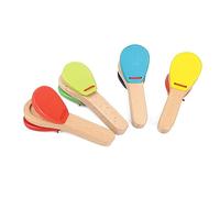 Yusat 1 Pieza de Madera para Niños, Claqueta Musical, Castañuela de Mano, Placa de Percusión, Juguete para Niños, Entretenimiento Educativo Temprano, Color Aleatorio
