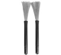 Yusat 2 cepillos telescópicos de alambre de acero, baquetas portátiles, accesorios de percusión