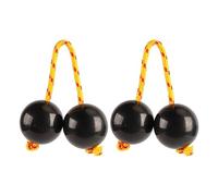 Yusat 2 Piezas Aslatuas Rhythm Ball African Rhythm Ball Kashaka Shaker Instrumento Ajustable Negro Cómodo Sonajero Africano Shaker para Entretenimiento