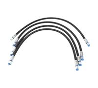 Yusat 2 Válvulas Desviadoras de 3 Vías para Miniexcavadora, Válvula Desviadora Hidráulica, Válvula Desviadora de Excavadora con Mangueras Flexibles de 31 Pulgadas para Miniexcavad