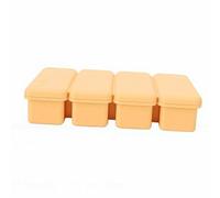 Yusat Bandeja Grande de Silicona para Cubitos de Hielo, con Tapa para Facilitar la Liberación del Molde para Palitos de Hielo para Cócteles, 16,9x10x3,6 Cm (Amarilla)