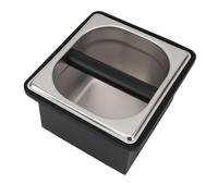 Yusat Caja de Golpe de café de Acero Inoxidable, Diseño Cuadrado Desmontable para una Fácil Limpieza, Cubo Duradero para Posos de café con Tamaño Compacto de 18,6x17,3x10,8cm