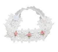 Yusat Diadema de bautizo para bebé, bautizo, ducha, encaje elástico, accesorios para el cabello (tipo B)