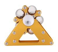 Yusat Giroscopio de Rueda de Aleación de Aluminio Amarillo con Trípode, Juguete de Mano para Aliviar el Estrés para Niños y Adultos