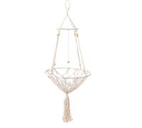 Yusat Hamaca de macramé para Gatos, Cama Columpio para Gatos, Cama Colgante para, Cuerda de Algodón Tejida a Mano con Soporte de Metal Resistente para Jugar, Dormir, Escalar