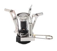 Yusat Hornillo de camping portátil, válvula de control ajustable, eficiente y estable, mini hornillo de bolsillo para senderismo (conector de latón)