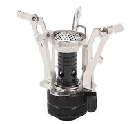 Yusat Hornillo portátil de camping, válvula de control ajustable, eficiente y estable, mini hornillo de bolsillo para senderismo (conector negro)