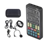 Yusat Juego de Cambiador de Voz I9, Grabación Portátil Multifuncional, Mini Tarjeta de Sonido, Ancla de Juego, Grabación para Ordenador (Versión en inglés)
