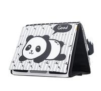 Yusat Libro de Tela Suave Libro Plegable para Bebés de Tela para Bebés Pequeños con Diseño Divertido de Espejo y Calendario Interacción Entre e Hijos Juguete Educat