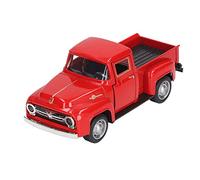 Yusat Modelo de Furgoneta 1:32, Camioneta Clásica Vintage Fundida de Aleación, Modelo Decorativo Tamion Tamion para Niños (Rojo)