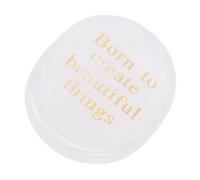 Yusat Piedra de Bolsillo Inspiradora, Piedra para Pulgar, Preciosa de Cristal Grabada con Nacido para Crear Cosas Hermosas para Meditación, Regalos de Yoga, Padres, Familia