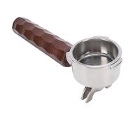 Yusat Portafiltro de 51mm, Cesta de Filtro de café de Acero Inoxidable con 3 Orejas y de Madera de Nogal para Barsetto Mini Derlla ACA