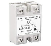 Yusat Relé SSR STE 7 × 5 × 4 SSR 10 AA 10 A módulo de relé de estado CA - entrada CA 90 - 250 V - Salida 24 - 480 V - Relé de red