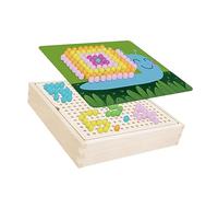 Yusat Rompecabezas de Madera Tablero de Madera de Setas Juguetes de Educación Temprana Cultivar la Imaginación Juego de Mesa de Setas Coloridas (Jardín)