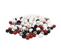 Yusat Schima Superba Cuentas de Navidad Colgantes, Perlas de Navidad, Adorno Manualidad, Patrón Impreso, Fiable, Reutilizable, Decorativo