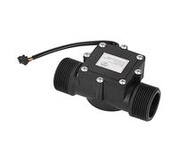 Yusat Sensor de Flujo de Agua Medidor de Flujo Medidor de de Agua YF-DN32 Rosca G1-1/4 Pulgadas DC3-24V Sensor Hall de Plástico 1-120L/min con Alta Sensibilidad para Calenta