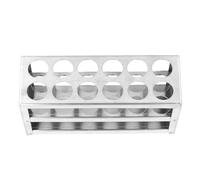 Yusat Soporte para Tubos de Ensayo Estante para Tubos de Ensayo de Acero Inoxidable 304 para Laboratorio y Estudio (23mm 12 agujeros)