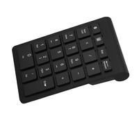 Yusat Teclado Numérico de 22 Teclas Teclado Numérico Inalámbrico Bluetooth 5.0 Diseño Ergonómico Tiempo de Uso de 80 Horas 3 Millones de Pulsaciones con Tapa de Tecla de Pie de Ti (Negro)