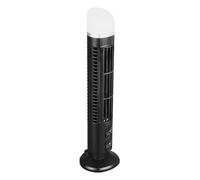 Yusat Ventilador de Torre sin Aspas, Ventilador de Escritorio USB Portátil Silencioso Oscilante de 90 Grados con Luz para el Hogar, Dormitorio, Oficina (negro)