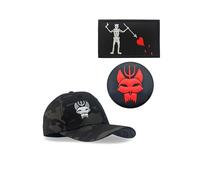 YUSENGMOO Gorra de béisbol de Camuflaje Negro US Seal Team Six Flexible Fit Tactical Seals Hat+Patch (1,L)