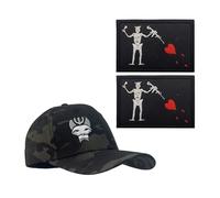 YUSENGMOO Gorra de béisbol de Camuflaje Negro US Seal Team Six Flexible Fit Tactical Seals Hat+Patch (5,L)