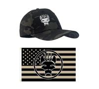 YUSENGMOO Gorra de béisbol de Camuflaje Negro US Seal Team Six Flexible Fit Tactical Seals Hat+Patch (3,L)