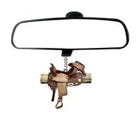 Yusheng acrílico Occidental la Silla Montar del Vaquero | Llavero Silla Montar Occidental 2D - Retro Charm Decor Creative Cowboy Cowgirl Colgante para Amantes los Caballos