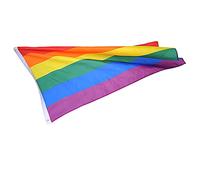 Yusheng Bandera del Orgullo del Progreso - Bandera Gay de 3 x 2 pies de Color Vivo y Resistente a la decoloración UV | Gay Pride Lesbian LGBT Rainbow Flags, Color Brillante, Resistente
