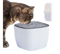 Yusheng Fuente para Mascotas - Agua para Mascotas para Gatos y Perros,Dispensador Agua para Perros 2.5L, Agua automática para Mascotas con luz LED Inteligente