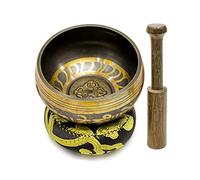Yusheng Juego de cuencos tibetanos para meditación, cuenco tibetano hecho a mano, regalos espirituales para mujeres, cuenco de meditación Nepal para yoga y curación de chakras