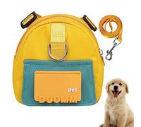 Yusheng Mochila para perros | Mochila de senderismo para perros - Mochila escolar para cachorros, tejido de sarga impermeable, correa de seda ampliada, diseño de doble anillo en D para Samoyedo, Shiba