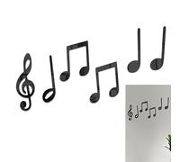 Yusheng Pared Notas Musicales, Paquete 6 Decoraciones Pared música acrílica, Adhesivo Mural Calcomanías Bricolaje, Nota Musical Creativa Calcomanía Pared Pegatinas