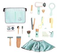 Yusheng peluquería para niños - Juguetes Maquillaje Madera 18 Piezas para Peinados niñas y niños - Juguetes Peluquero creativos y duraderos para niños con BorLiso