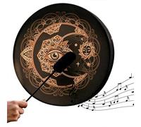 Yusheng Tambor de chamán, chamán vegano tambor lunar alquímico, música tambor de chamán espiritual con baque, Shaman Alchemy Moon Drum Sound herramienta de curación