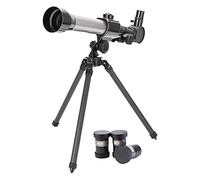 Yusheng Telescopio astronómico infantil con trípode, telescopio óptico refractario, monocular portátil de viaje con oculares HD