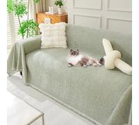 YushengTai Cubre Sofá, Protección contra Arañazos, Sofá de 1/2/3 Plazas, Funda de Sofá de Chenilla, Impermeable, Antideslizante, 180 x 300 cm, Protector Sofá contra Arañazos, Pelo y Mascotas
