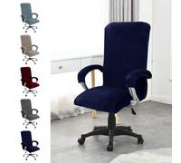 YushengTai Funda de silla de oficina en terciopelo con reposabrazos - Funda de asiento para silla de oficina - Funda de asiento alto - Funda de silla de juego con reposabrazos - Extraíble y elástica