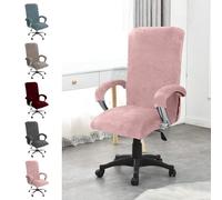 YushengTai Funda de silla de oficina en terciopelo con reposabrazos - Funda de asiento para silla de oficina - Funda de asiento alto - Funda de silla de juego con reposabrazos - Extraíble y elástica