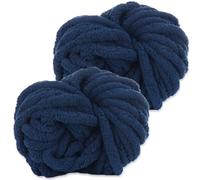 YushengTai Lana Gruesa para Tejer a Mano, 2 Piezas 500g Azul Marino Lana Gruesa Suave y Cómodo, Lana para Tejer con las Manos, Chunky Yarn Cojines, Mantas, Bufandas, Gorros de Punto