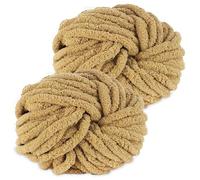 YushengTai Lana Gruesa para Tejer a Mano, 2 Piezas 500g Caqui Suave y Cómodo, para Tejer con las Manos, Chunky Yarn Cojines, Mantas, Bufandas, Gorros de Punto