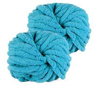 YushengTai Lana Gruesa para Tejer a Mano, 2 Piezas 500g Lago Azul Lana Gruesa Suave y Cómodo, lana para Tejer con las Manos, Chunky Yarn Cojines, Mantas, Bufandas, Gorros de Punto
