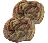YushengTai Lana Gruesa para Tejer a Mano, 2 Piezas 500g Pudín Lana Gruesa Suave y Cómodo, Chunky Yarn Cojines, Mantas, Bufandas, Gorros de Punto