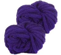 YushengTai Lana Gruesa para Tejer a Mano, 2 Piezas 500g Púrpura Lana Gruesa Suave y Cómodo, lana para Tejer con las Manos, Chunky Yarn Cojines, Mantas, Bufandas, Gorros de Punto