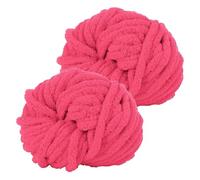 YushengTai Lana Gruesa para Tejer a Mano, 2 Piezas 500g Rosa rojo Lana Gruesa Suave y Cómodo, lana para Tejer con las Manos, Chunky Yarn Cojines, Mantas, Bufandas, Gorros de Punto