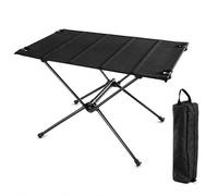 YushengTai Mesa de camping plegable, 700 g, ultraligera y portátil, capacidad de carga de hasta 30 kg, mesa de camping pequeña para exteriores, senderismo, picnic (negro)