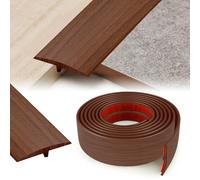 YushengTai Perfil de Transición para Suelo, 5 CM x 3 M Perfil Transición Suelo Desnivel T en Forma de T, Tapajuntas Suelo Adhesivo para la Conexión Entre dos Azulejos de Piso (Cedro Rojo)