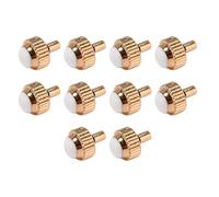YushiTrading 10 piezas de corona de reloj de acero inoxidable en oro rosa, repuesto de cabeza de reloj para relojeros, set de accesorios de corona de reloj de 4 mm con ajuste de precisión para