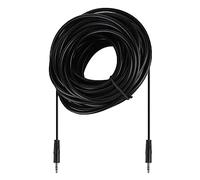 YushiTrading Cable de audio blindado de 3,5 mm de cobre macho a macho para altavoces y auriculares, cable AUX mono OFC con blindaje de lámina metálica, opciones de 10 m, 15 m, 20 m y 30 m para (10m)