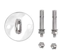 YushiTrading Gancho de Techo en Acero Inoxidable 304 en Forma de U, Soporte para Líneas de Piscina, Hamaca y Silla Columpio, con Placa de Fijación